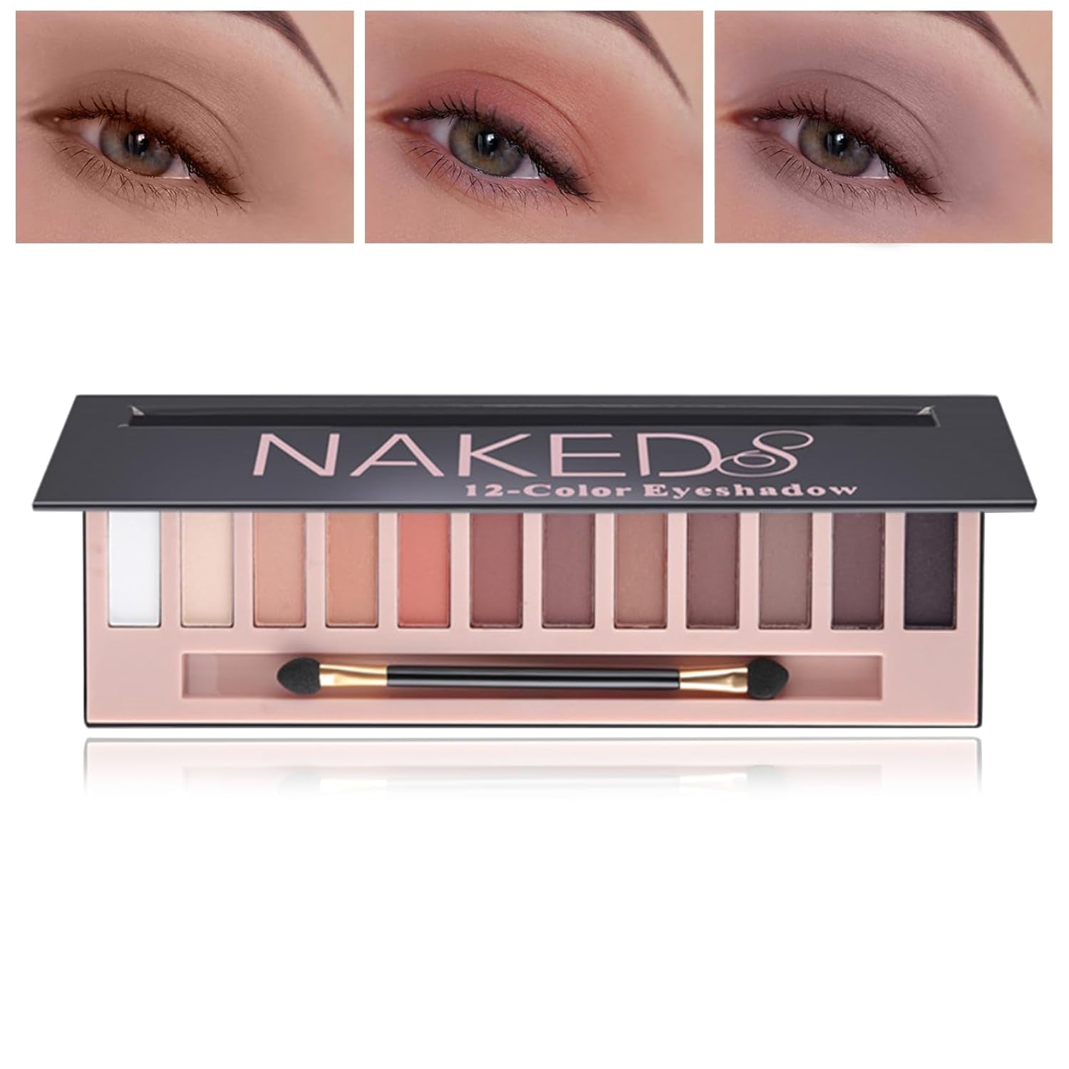 12 Colors Naked Eyeshadow Palette, Natural Nude Matte Pigment Eye Shadow Palette Makeup, with Brush, Long Lasting & Waterproof Smokey Professional Beauty Eye Makeup Kit(Matte)