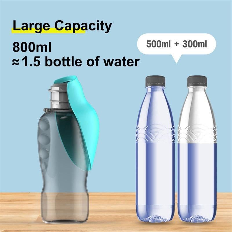 Portable Dog Water Bottle - 800 ML Capacity for Outdoor Walks