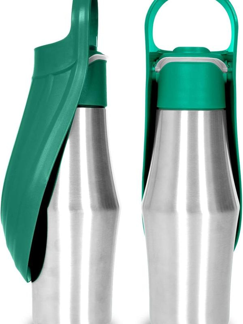 Dog Water Bottle, Portable Dog Water Bottle Dispenser - 27 OZ Stainless Steel Leak-Proof Water Bottle for Dogs