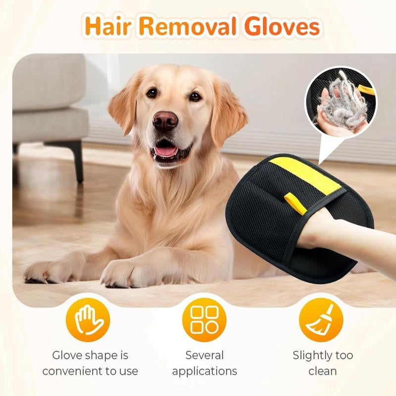 Reusable Pet Hair Cleaning Glove Sticky Fur Remover for Cats and Dogs Multi-Purpose Grooming Tool for Home Use