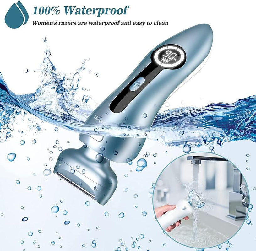 Akunbem Electric Shaver for Women Best Electric Razor for Womens Bikini Legs Underarm Public Hairs Rechargeable Trimmer with Detachable Head Cordless Wet Dry Use Precise Safe Christmas Gift New Year Gift Shaving Waterproof