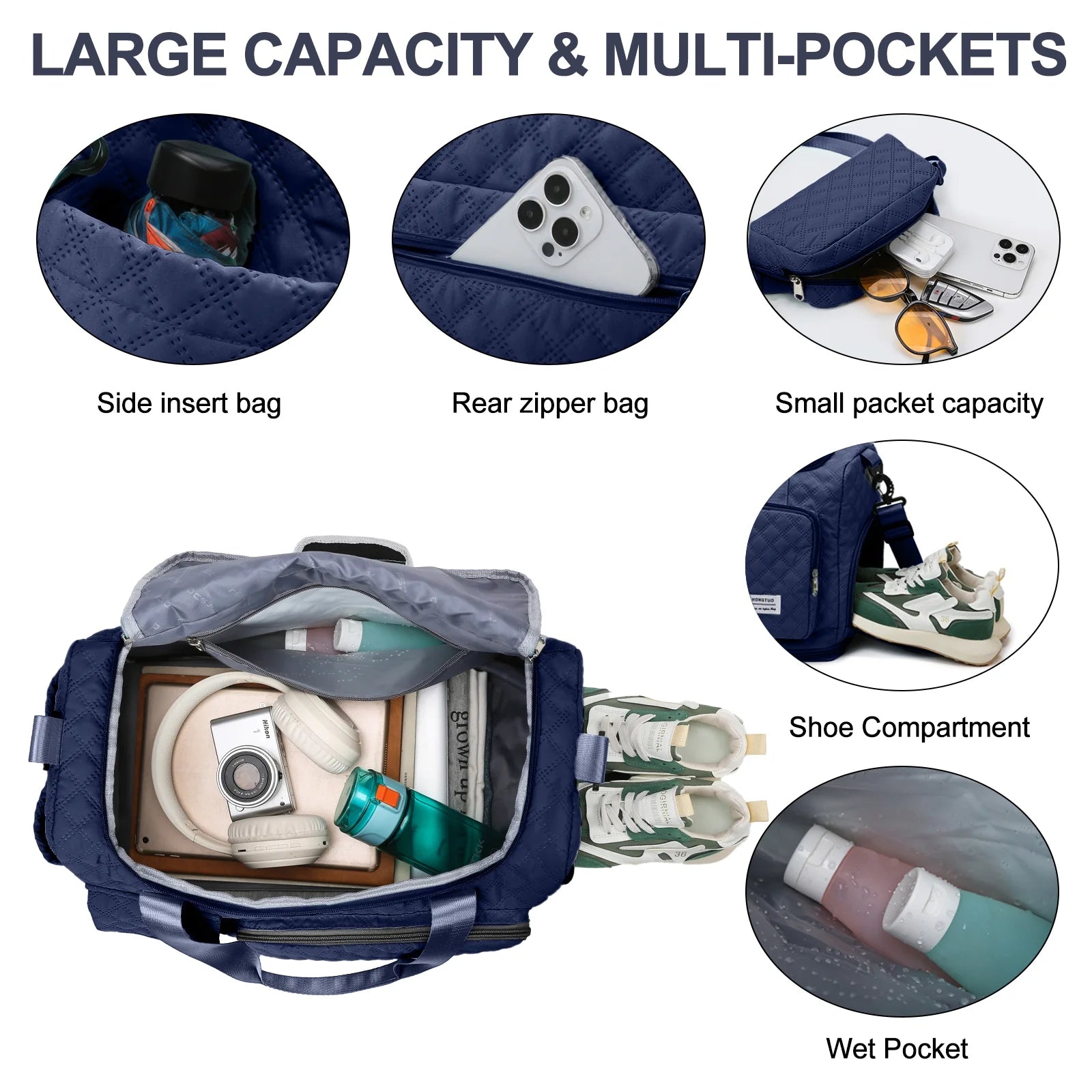 Travel Duffle Bag Weekender Bags for Women with Shoe Compartment Carry on Overnight Bag with Toiletry Bag Hospital Bag for Labor and Delivery Weekender Overnight Bag for Trave Sport Hospital