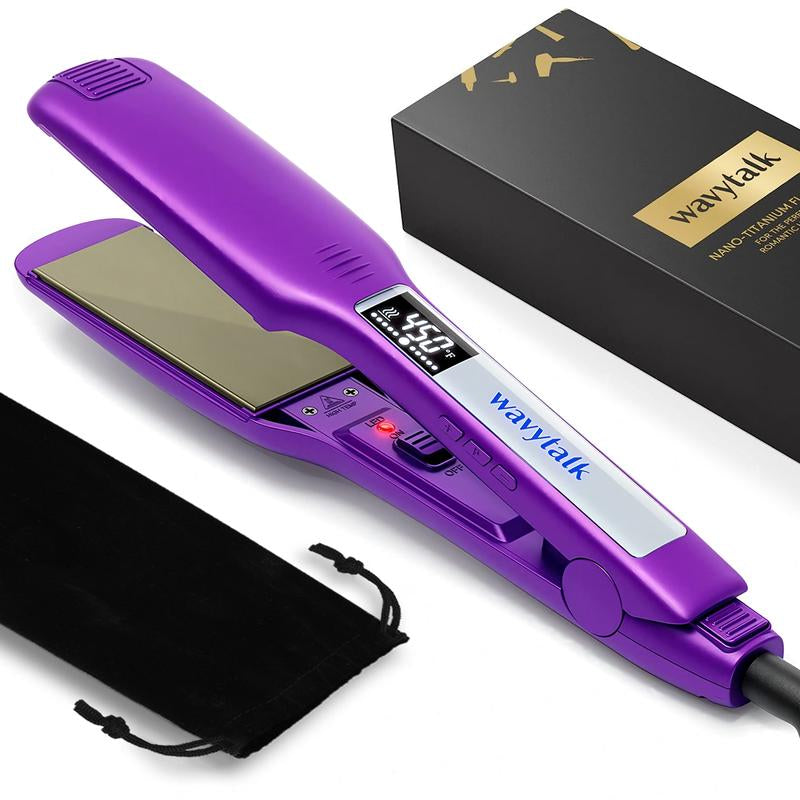 Wavytalk Hair Straightener 1.75 Inch for Effortless Straightening