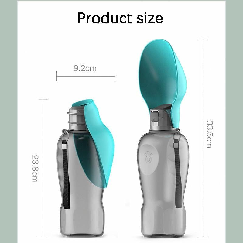 Portable Dog Water Bottle - 800 ML Capacity for Outdoor Walks