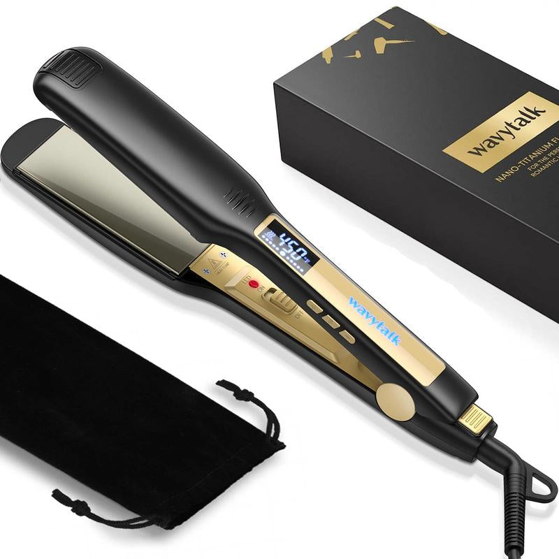 Wavytalk Hair Straightener 1.75 Inch for Effortless Straightening