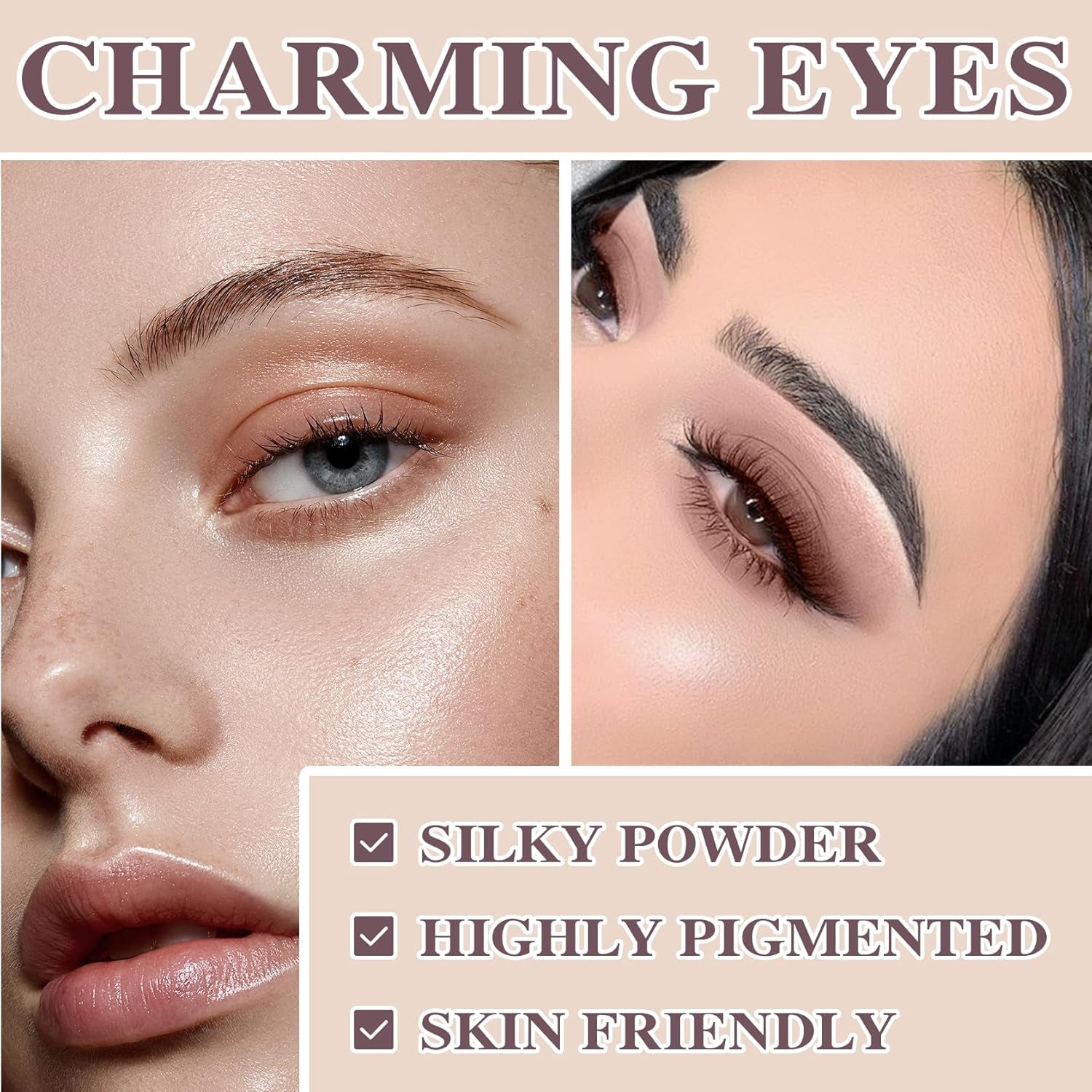 12 Colors Naked Eyeshadow Palette, Natural Nude Matte Pigment Eye Shadow Palette Makeup, with Brush, Long Lasting & Waterproof Smokey Professional Beauty Eye Makeup Kit（Matte）