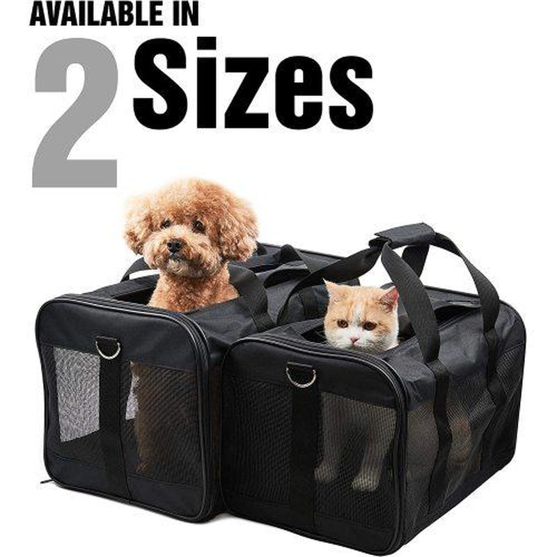 Pet Travel Carrier Soft Sided Portable Bag for Cats, Small Dogs, Kittens or Puppies, Collapsible, Durable, Airline Approved, Travel Friendly, Carry Your Pet with You Safely and Comfortably