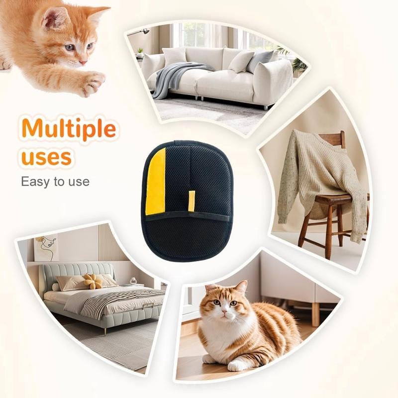 Reusable Pet Hair Cleaning Glove Sticky Fur Remover for Cats and Dogs Multi-Purpose Grooming Tool for Home Use