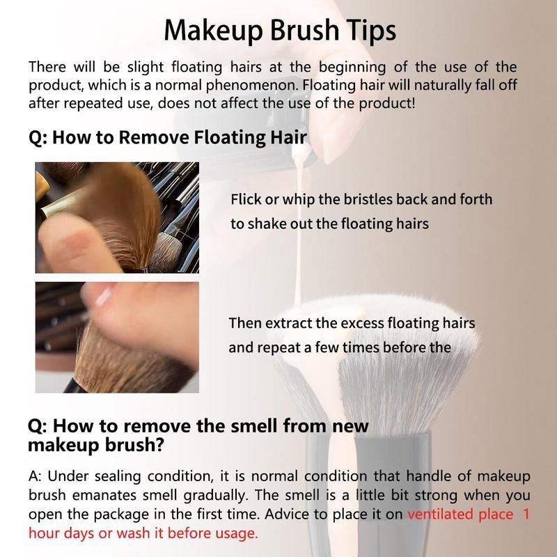 MAANGE Professional Cosmetics Soft Makeup Brush Set, Multifunctional Makeup Blending Brush Cosmetics Brushes for Powder Liquid Cream, Makeup Tools for Women, Makeup Brushes Set Gift, Cosmetics Kits, Concealer Brush, Coffee Brown Beauty Travel Brush