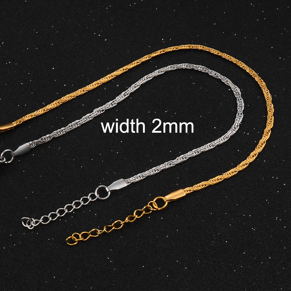 Stainless Steel Gold Color Wave Tnny Link Chain Bracelet Neo-Gothic Style Fashion Ladies Jewellery
