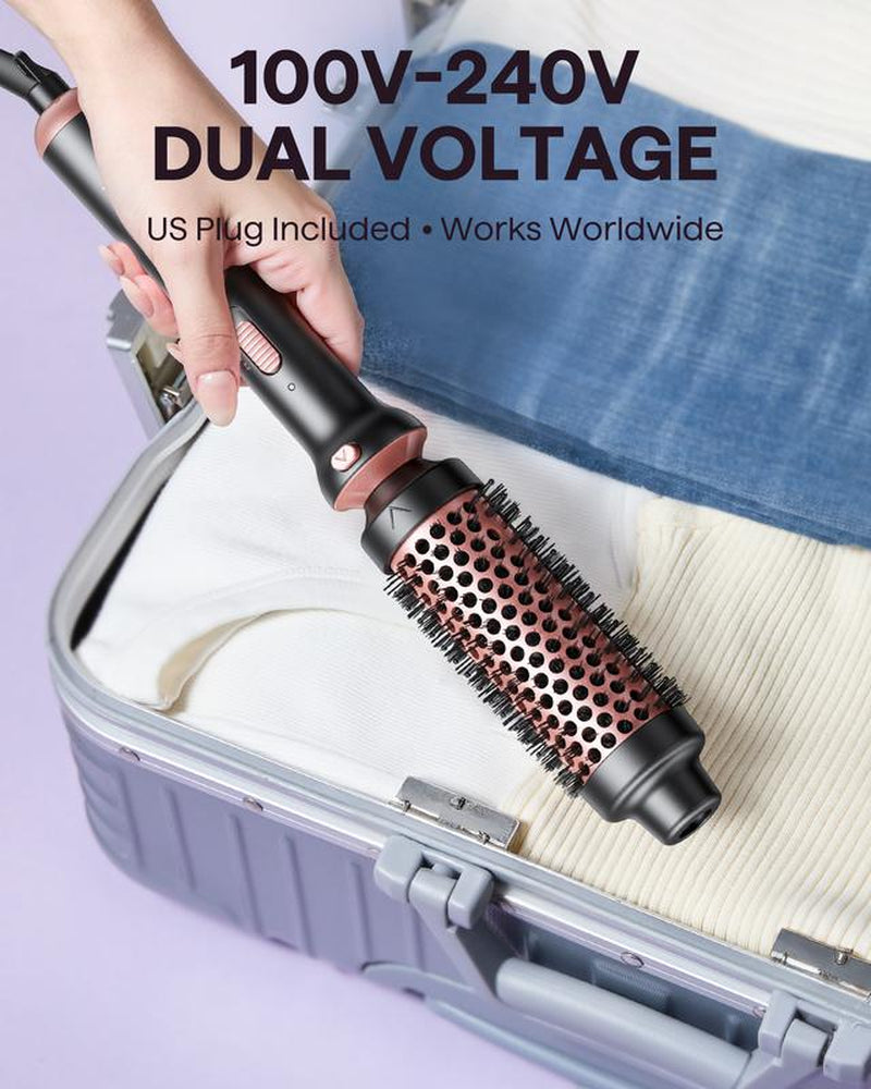 Wavytalk Multi-Curl 5-In-1 Ceramic Curling Wand Set, Fast Heat up Curling Wand from 1/2 to 1 1/4 Inch and a Thermal Brush, Dual Voltage Curling Iron