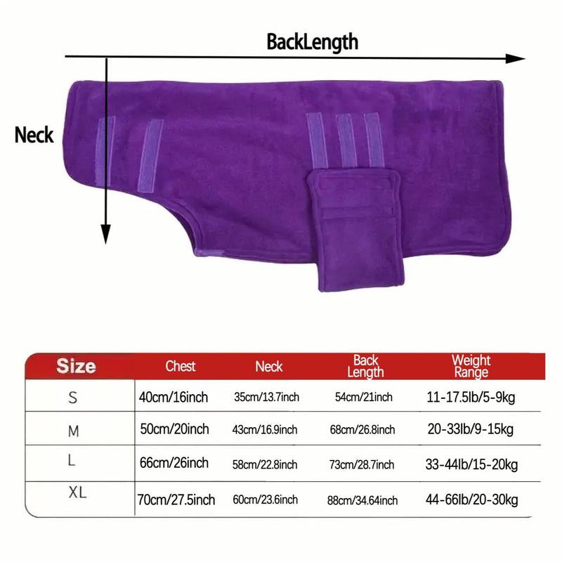 Pet Towel, Pet Bath Towel Drying Bath Towel, Absorbent Fast Drying Dog Bathrobe Soft Absorbent Fabric Extra Long, Pet Care Tool