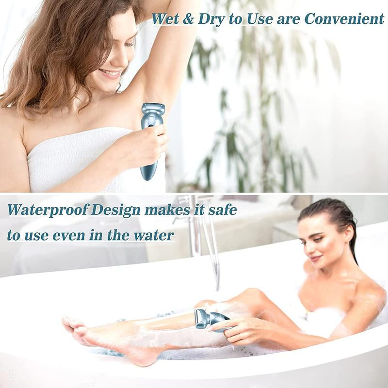 Akunbem Electric Shaver for Women Best Electric Razor for Womens Bikini Legs Underarm Public Hairs Rechargeable Trimmer with Detachable Head Cordless Wet Dry Use Precise Safe Christmas Gift New Year Gift Shaving Waterproof