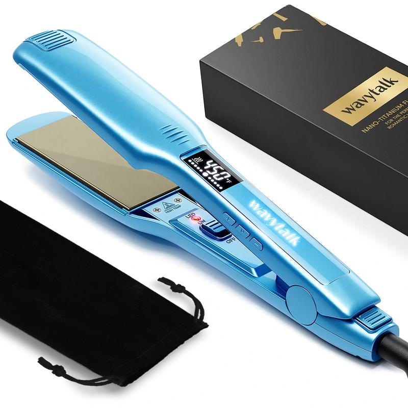 Wavytalk Hair Straightener 1.75 Inch for Effortless Straightening