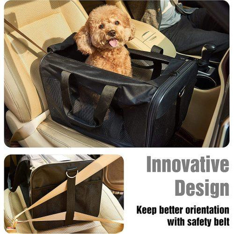Pet Travel Carrier Soft Sided Portable Bag for Cats, Small Dogs, Kittens or Puppies, Collapsible, Durable, Airline Approved, Travel Friendly, Carry Your Pet with You Safely and Comfortably