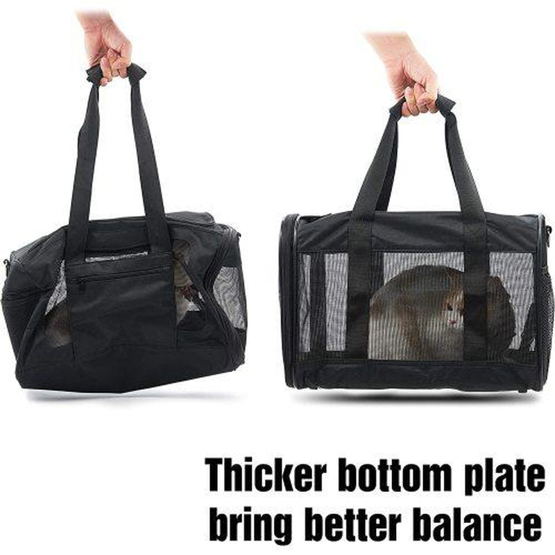 Pet Travel Carrier Soft Sided Portable Bag for Cats, Small Dogs, Kittens or Puppies, Collapsible, Durable, Airline Approved, Travel Friendly, Carry Your Pet with You Safely and Comfortably