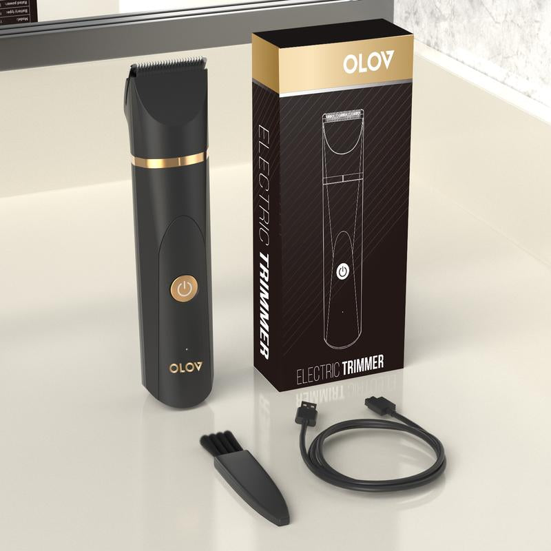 OLOV Electric Body Hair Shaver-Groin Hair Trimmer, Ball Trimmer for Men - Replaceable Ceramic Blade Heads,Usb Recharge,Waterproof Male Hygiene Razor Safe Quick Gifts Cordless Gentle Trimming Fast Trimming